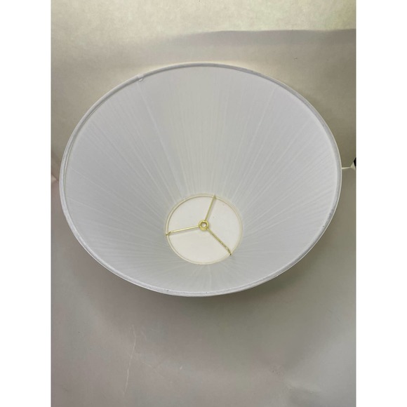 White Fabric Lamp Shade - Picture 2 of 3